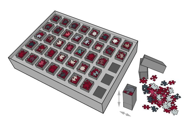 Size of the 40 SMART mini-boxes