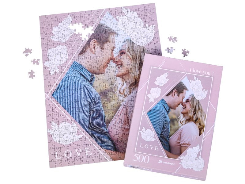 Box photo puzzle 500 pieces couple