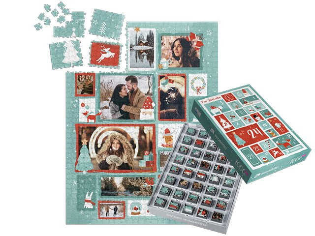 puzzleYOU Advent Calendar box "Little snowflakes"