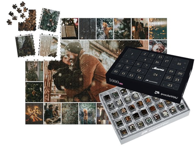 puzzleYOU Advent Calendar box "Festive joy (ebony)"